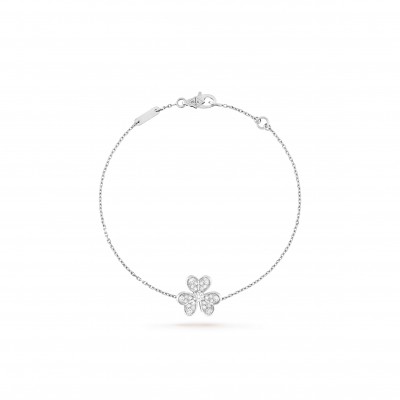 VAN CLEEF ARPELS FRIVOLE BRACELET, MINI MODEL - WHITE GOLD, DIAMOND  VCARP3W200